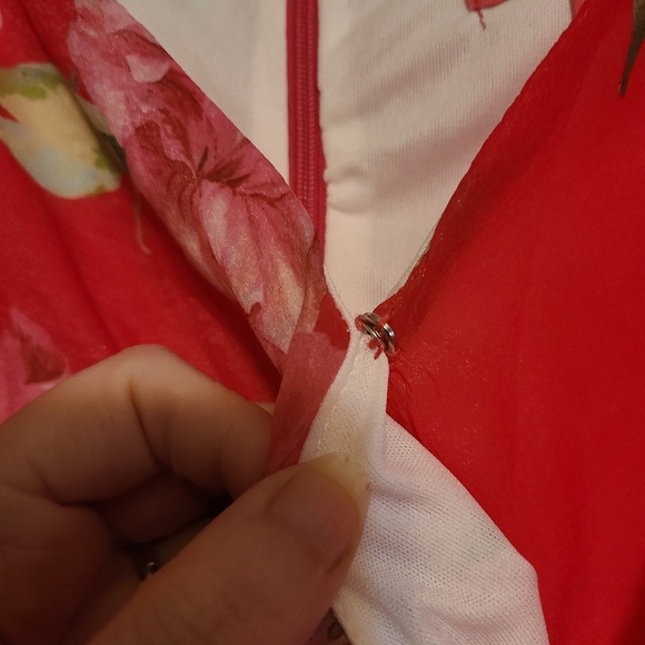 Flying Tomato Bright Pink Ombre V Neck Babydoll Mini Dress Sz Small Puff Sleeves - Picture 7 of 10